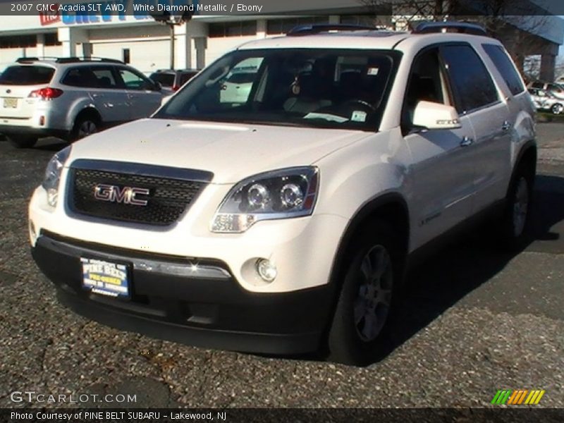 White Diamond Metallic / Ebony 2007 GMC Acadia SLT AWD