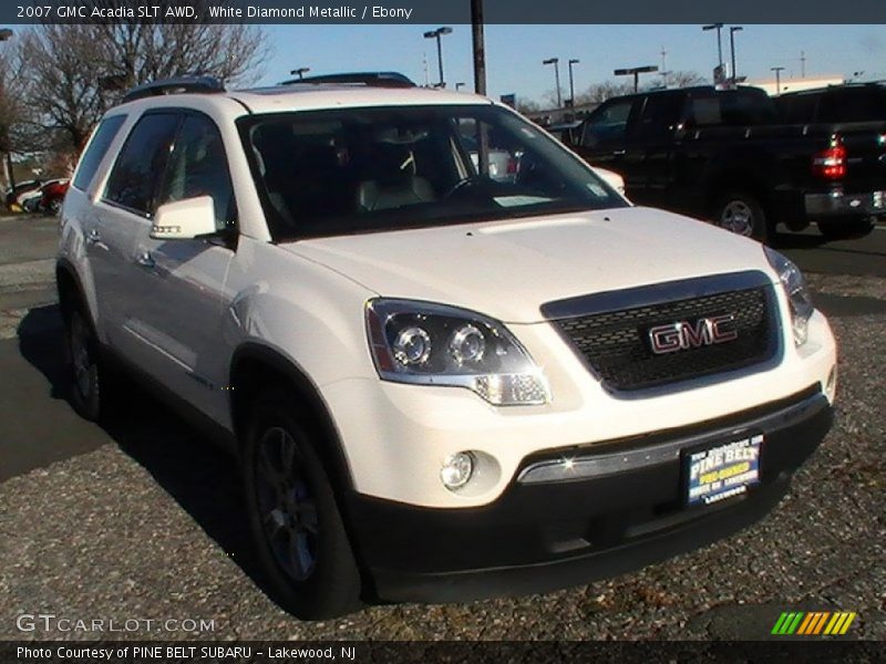 White Diamond Metallic / Ebony 2007 GMC Acadia SLT AWD