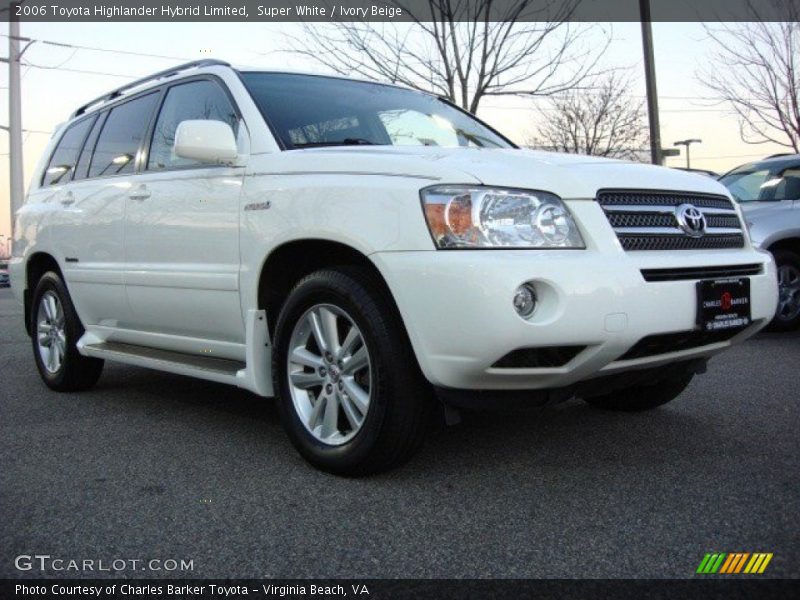 Super White / Ivory Beige 2006 Toyota Highlander Hybrid Limited