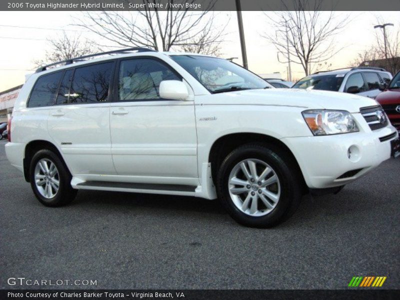 Super White / Ivory Beige 2006 Toyota Highlander Hybrid Limited