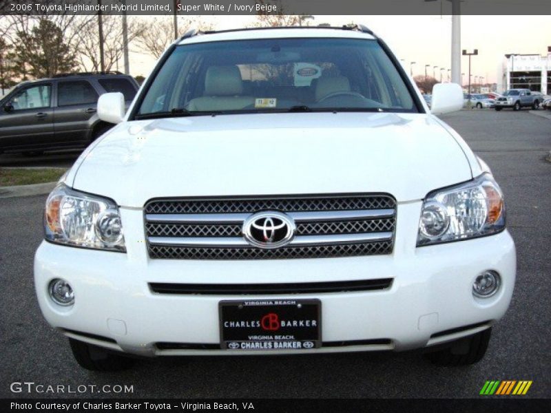 Super White / Ivory Beige 2006 Toyota Highlander Hybrid Limited