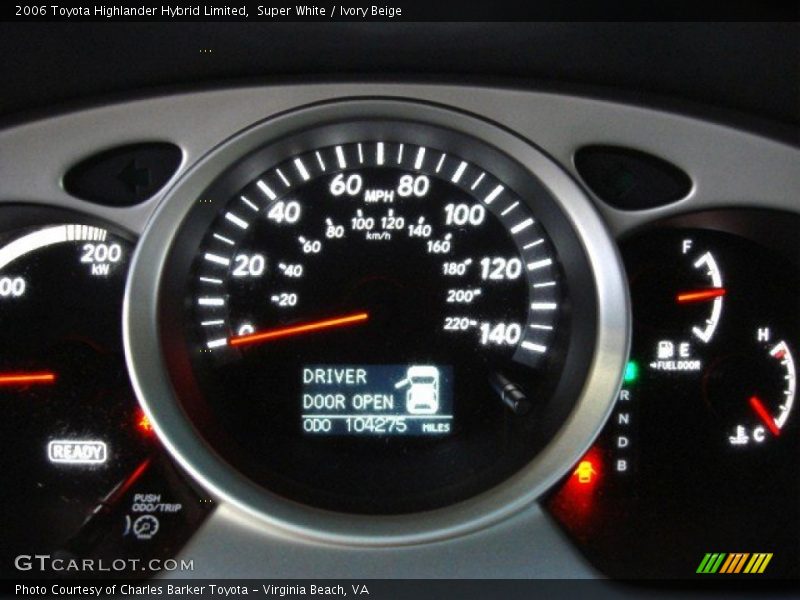 Super White / Ivory Beige 2006 Toyota Highlander Hybrid Limited