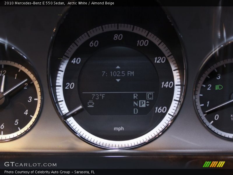 Arctic White / Almond Beige 2010 Mercedes-Benz E 550 Sedan