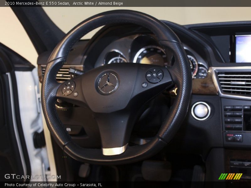 Arctic White / Almond Beige 2010 Mercedes-Benz E 550 Sedan