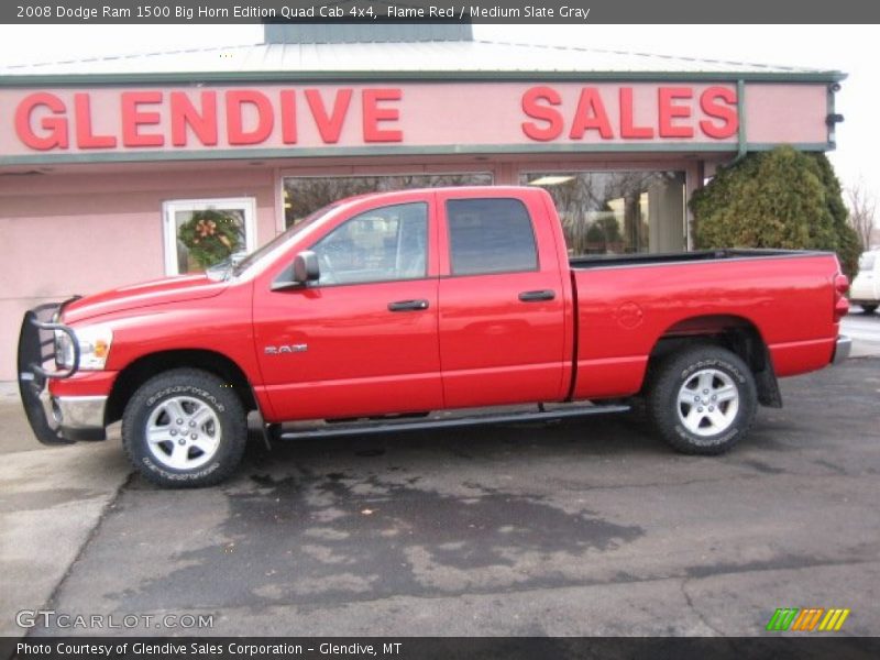 Flame Red / Medium Slate Gray 2008 Dodge Ram 1500 Big Horn Edition Quad Cab 4x4