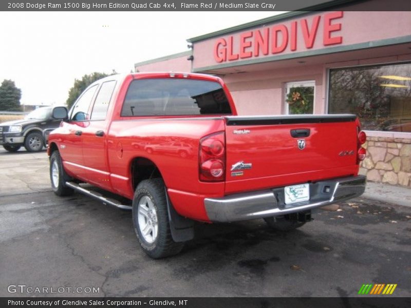 Flame Red / Medium Slate Gray 2008 Dodge Ram 1500 Big Horn Edition Quad Cab 4x4