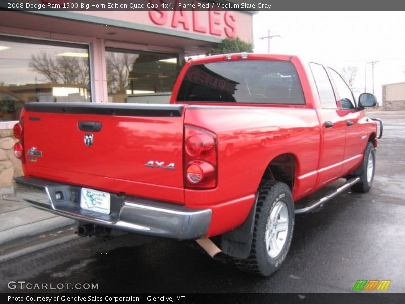 Flame Red / Medium Slate Gray 2008 Dodge Ram 1500 Big Horn Edition Quad Cab 4x4