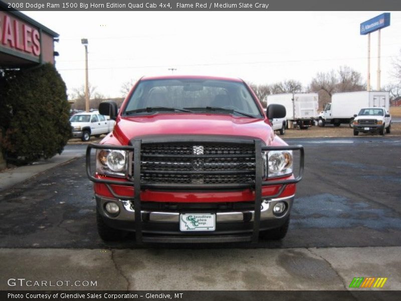 Flame Red / Medium Slate Gray 2008 Dodge Ram 1500 Big Horn Edition Quad Cab 4x4