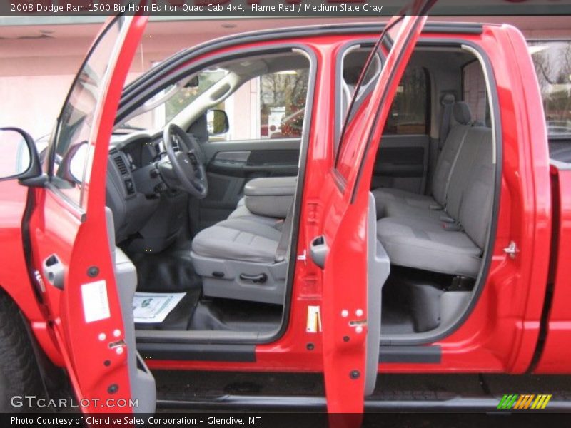 Flame Red / Medium Slate Gray 2008 Dodge Ram 1500 Big Horn Edition Quad Cab 4x4