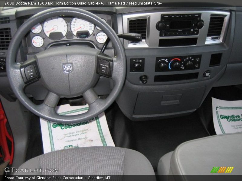 Flame Red / Medium Slate Gray 2008 Dodge Ram 1500 Big Horn Edition Quad Cab 4x4