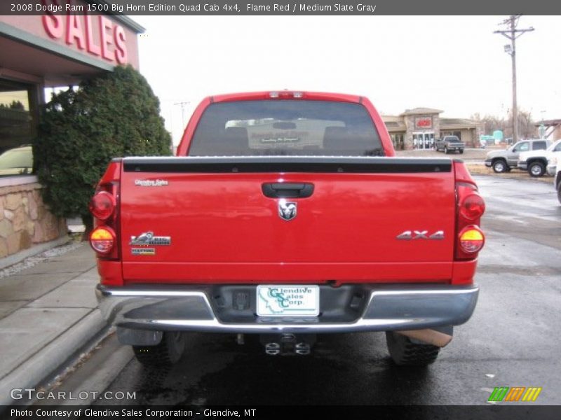 Flame Red / Medium Slate Gray 2008 Dodge Ram 1500 Big Horn Edition Quad Cab 4x4