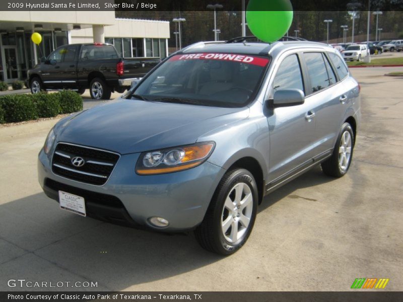 Silver Blue / Beige 2009 Hyundai Santa Fe Limited