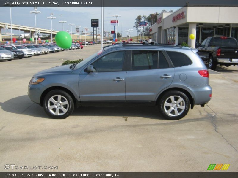 Silver Blue / Beige 2009 Hyundai Santa Fe Limited
