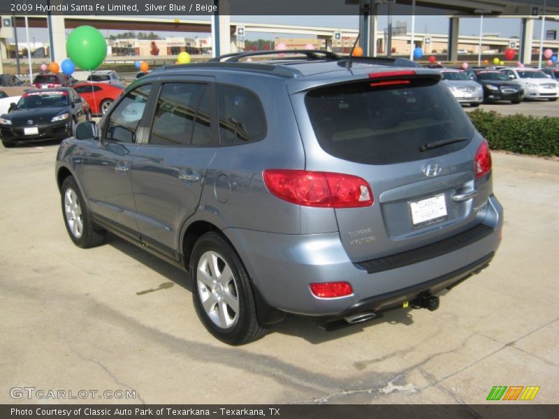 Silver Blue / Beige 2009 Hyundai Santa Fe Limited