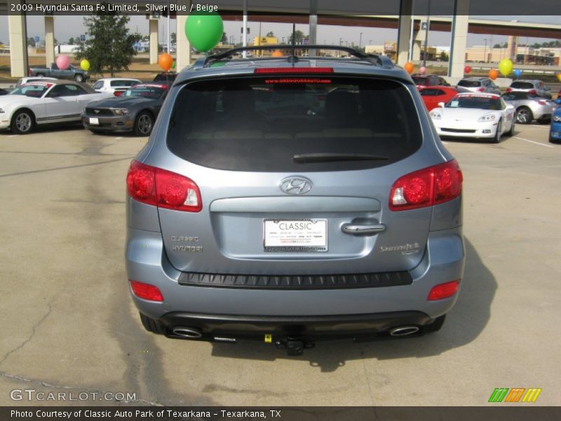 Silver Blue / Beige 2009 Hyundai Santa Fe Limited