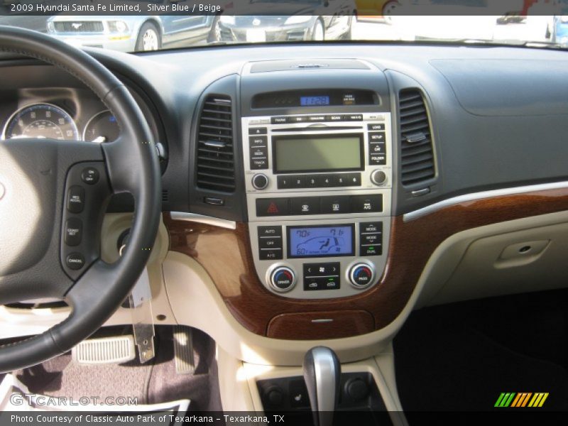 Silver Blue / Beige 2009 Hyundai Santa Fe Limited