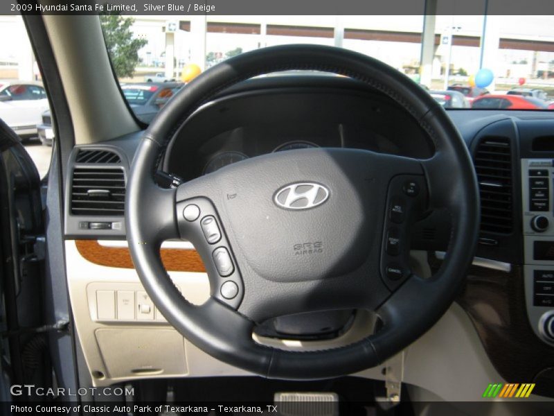 Silver Blue / Beige 2009 Hyundai Santa Fe Limited