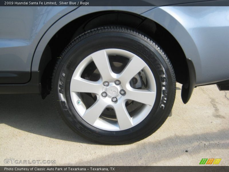 Silver Blue / Beige 2009 Hyundai Santa Fe Limited