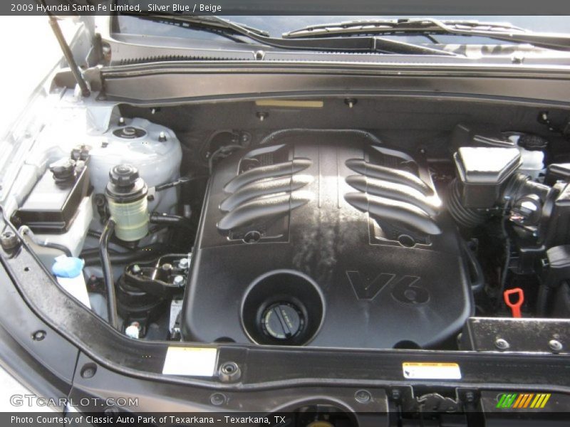 Silver Blue / Beige 2009 Hyundai Santa Fe Limited