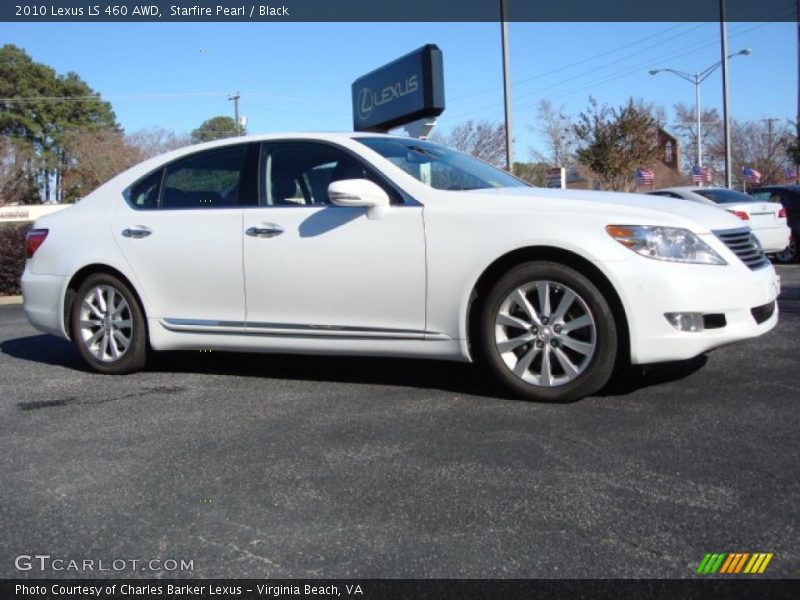 Starfire Pearl / Black 2010 Lexus LS 460 AWD