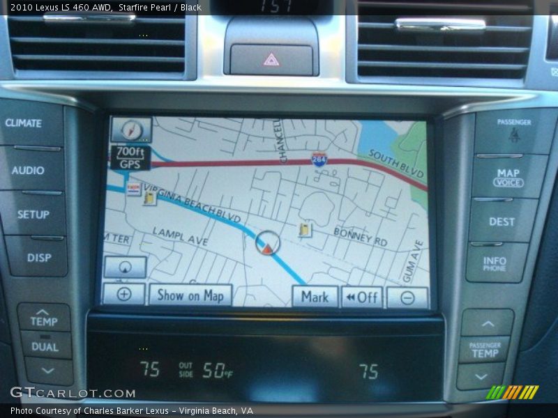 Starfire Pearl / Black 2010 Lexus LS 460 AWD