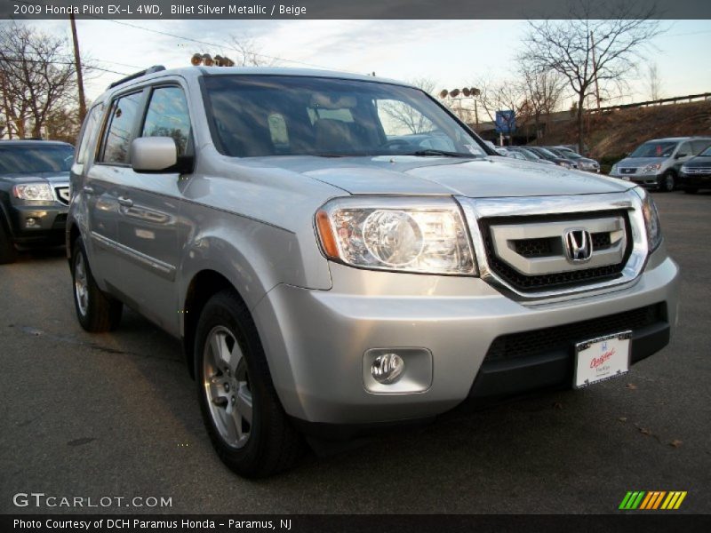 Billet Silver Metallic / Beige 2009 Honda Pilot EX-L 4WD