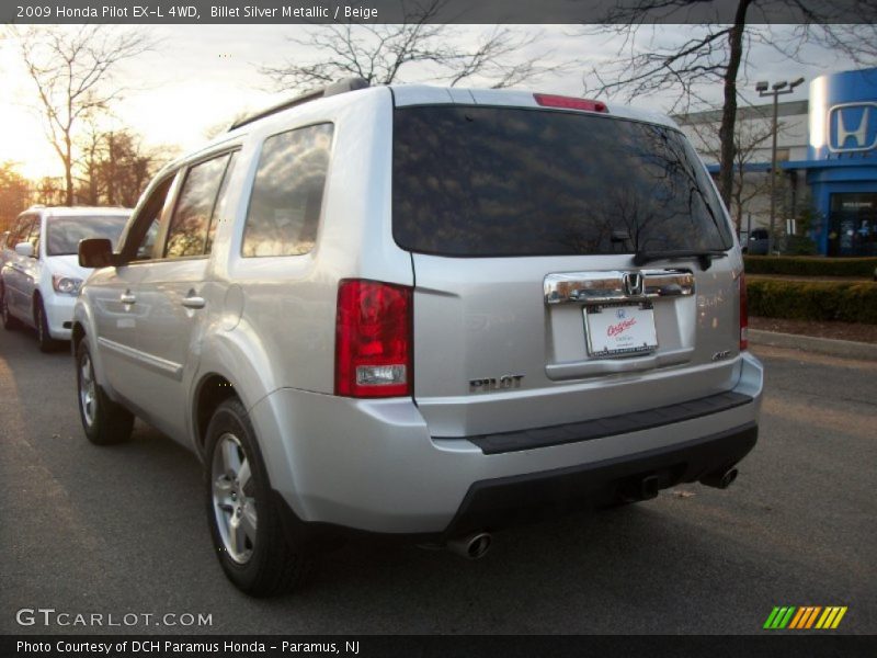 Billet Silver Metallic / Beige 2009 Honda Pilot EX-L 4WD