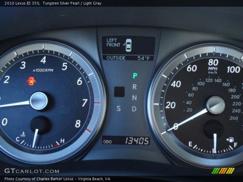 Tungsten Silver Pearl / Light Gray 2010 Lexus ES 350