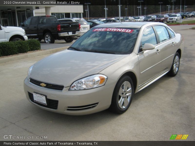 Gold Mist Metallic / Ebony 2010 Chevrolet Impala LS