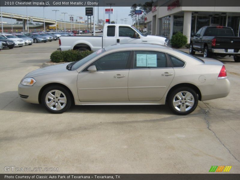 Gold Mist Metallic / Ebony 2010 Chevrolet Impala LS