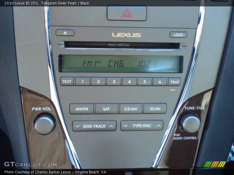 Tungsten Silver Pearl / Black 2010 Lexus ES 350