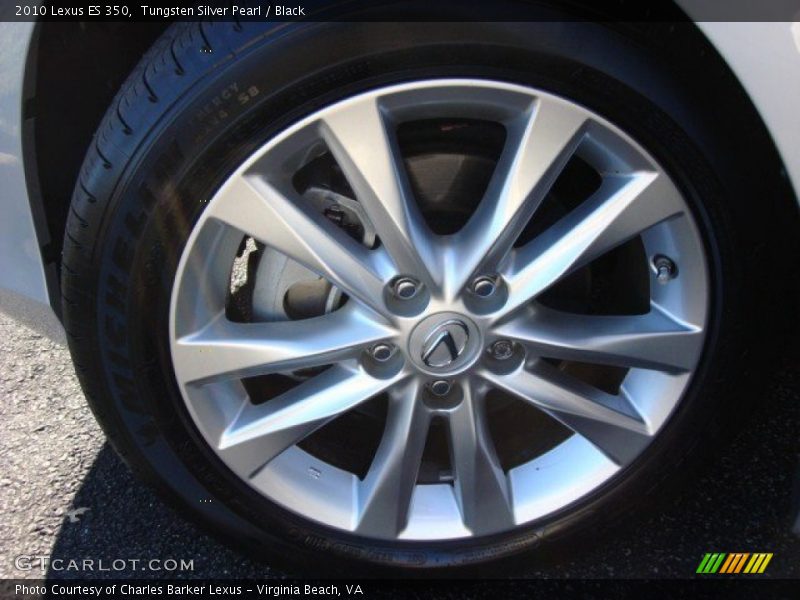 Tungsten Silver Pearl / Black 2010 Lexus ES 350