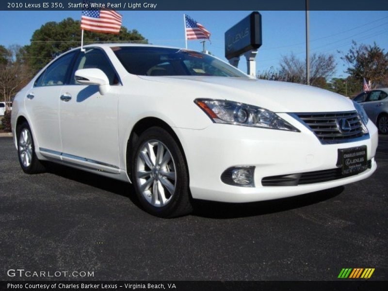 Starfire White Pearl / Light Gray 2010 Lexus ES 350