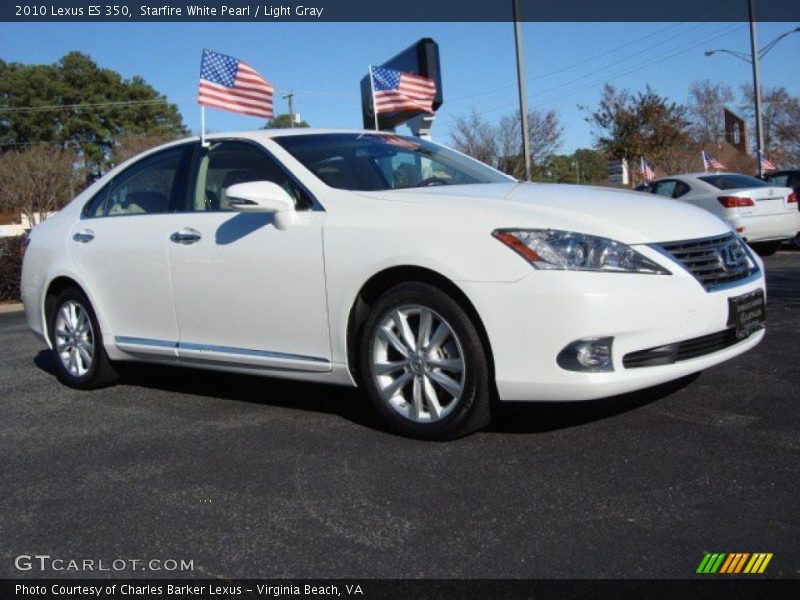 Starfire White Pearl / Light Gray 2010 Lexus ES 350
