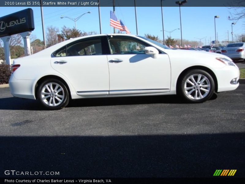 Starfire White Pearl / Light Gray 2010 Lexus ES 350