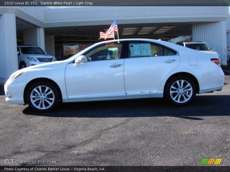 Starfire White Pearl / Light Gray 2010 Lexus ES 350