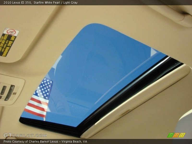 Starfire White Pearl / Light Gray 2010 Lexus ES 350