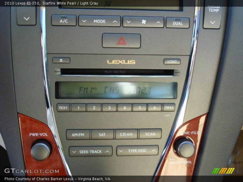 Starfire White Pearl / Light Gray 2010 Lexus ES 350