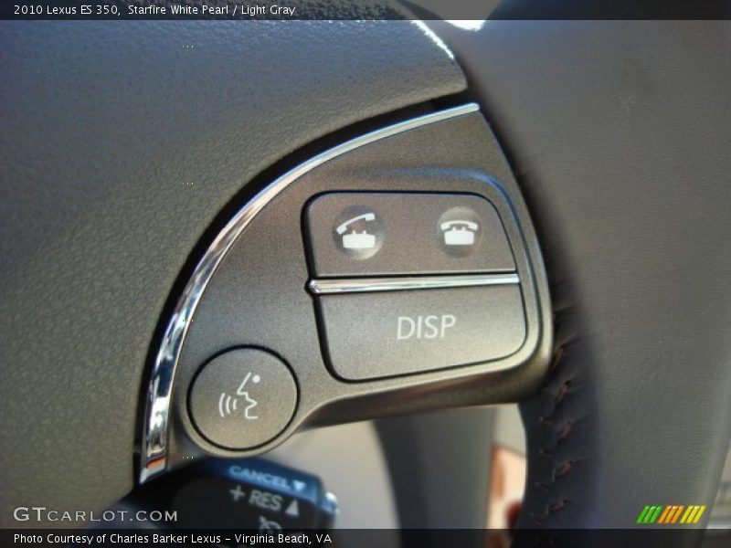 Starfire White Pearl / Light Gray 2010 Lexus ES 350