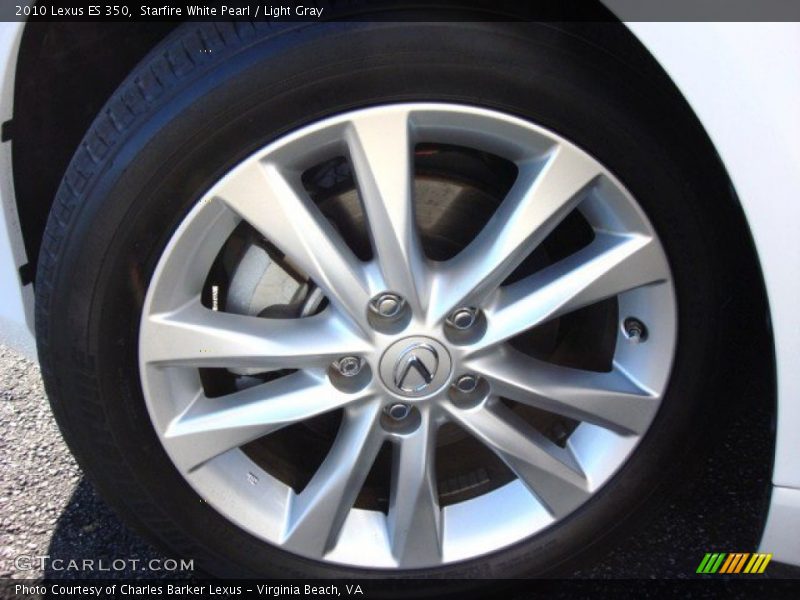 Starfire White Pearl / Light Gray 2010 Lexus ES 350