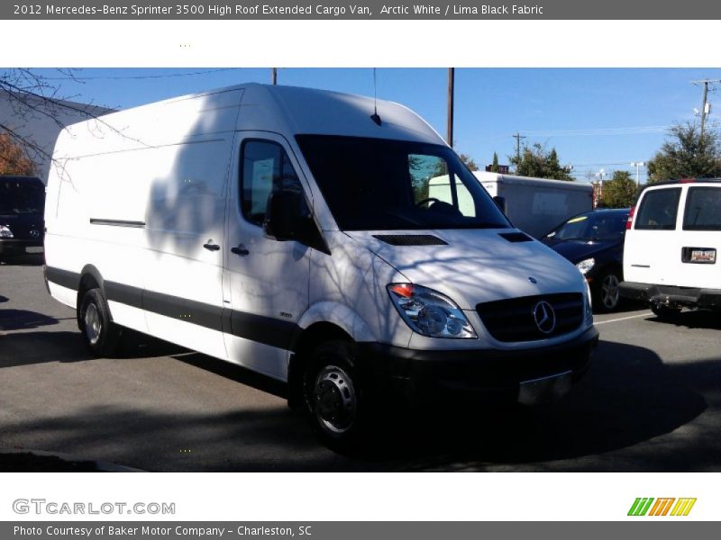 Arctic White / Lima Black Fabric 2012 Mercedes-Benz Sprinter 3500 High Roof Extended Cargo Van