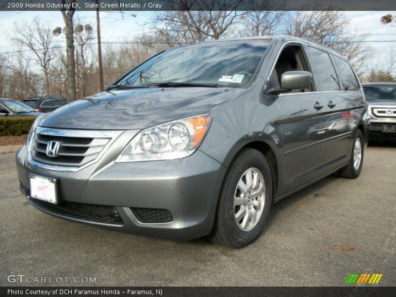 Slate Green Metallic / Gray 2009 Honda Odyssey EX