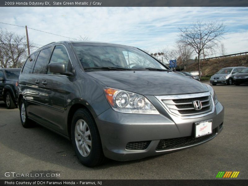 Slate Green Metallic / Gray 2009 Honda Odyssey EX