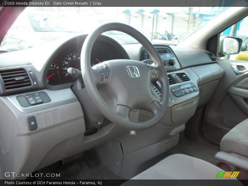 Slate Green Metallic / Gray 2009 Honda Odyssey EX