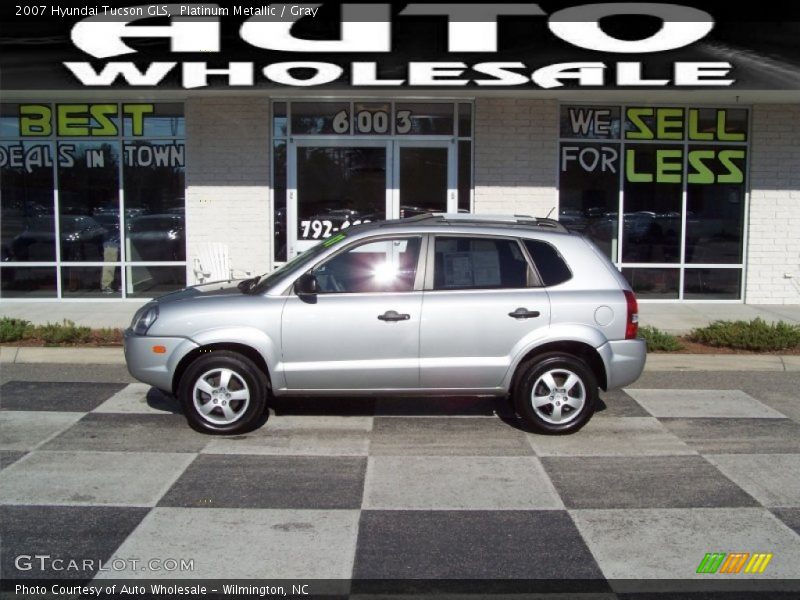 Platinum Metallic / Gray 2007 Hyundai Tucson GLS