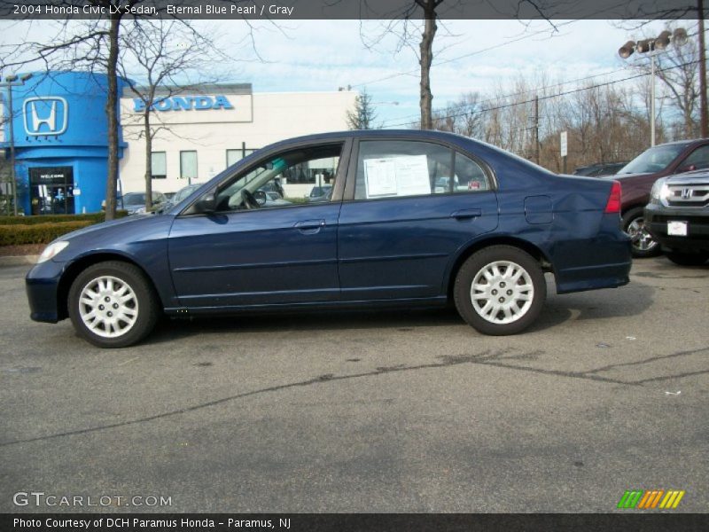 Eternal Blue Pearl / Gray 2004 Honda Civic LX Sedan