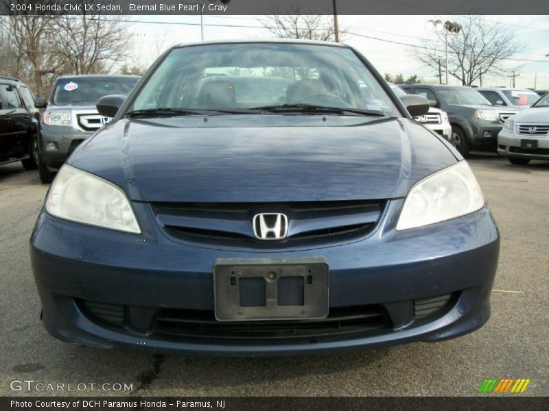 Eternal Blue Pearl / Gray 2004 Honda Civic LX Sedan