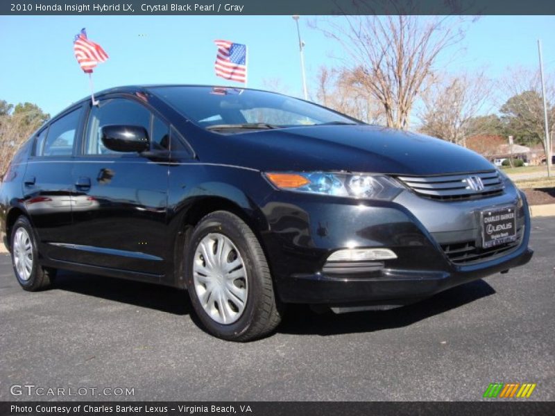 Crystal Black Pearl / Gray 2010 Honda Insight Hybrid LX