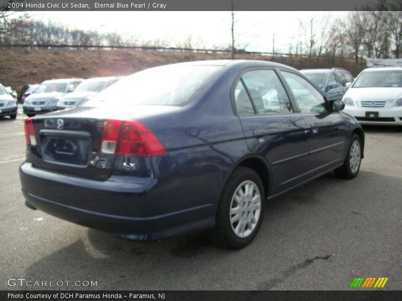 Eternal Blue Pearl / Gray 2004 Honda Civic LX Sedan