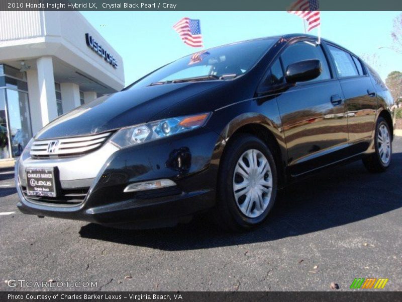 Crystal Black Pearl / Gray 2010 Honda Insight Hybrid LX